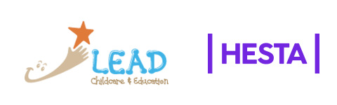 Lead Childcare and HESTA logos
